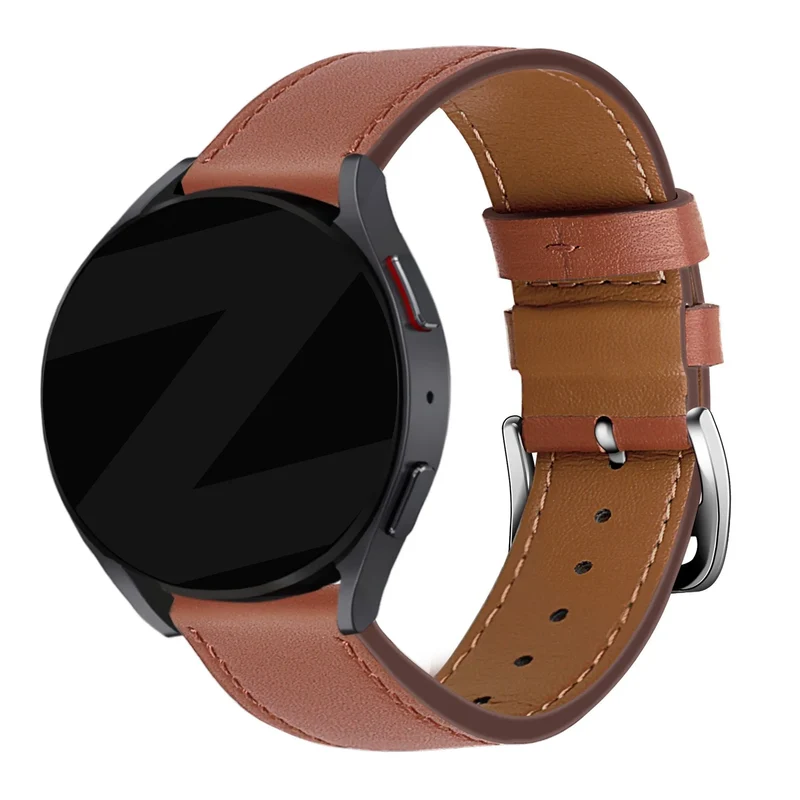 Bandz Bracelet cuir 'Deluxe' Huawei Watch 6 - 46mm (marron)