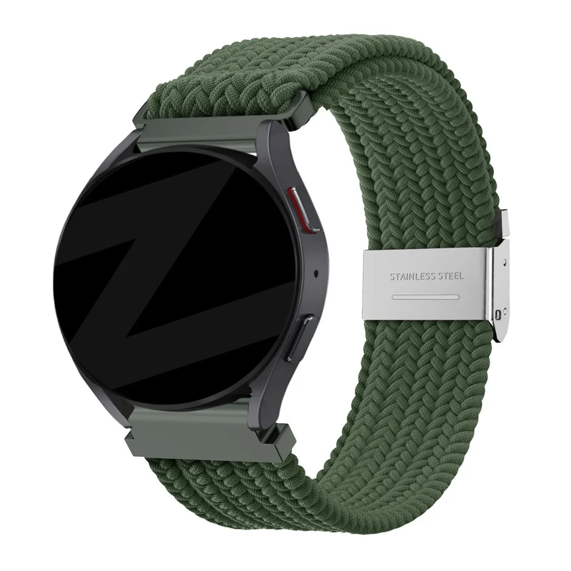 Bandz Bracelet nylon tissé Huawei Watch 6 - 46mm (vert olive)